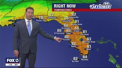 Made in Tampa Bay; Recipes, Food & Drink; Tampa Bay History; Care Force; Watch Live. . Fox 13 tampa weather